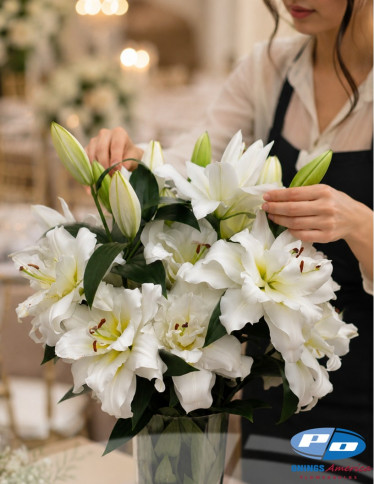 Double / Pollen-less OxT Hybrid Lilies - Blizzard